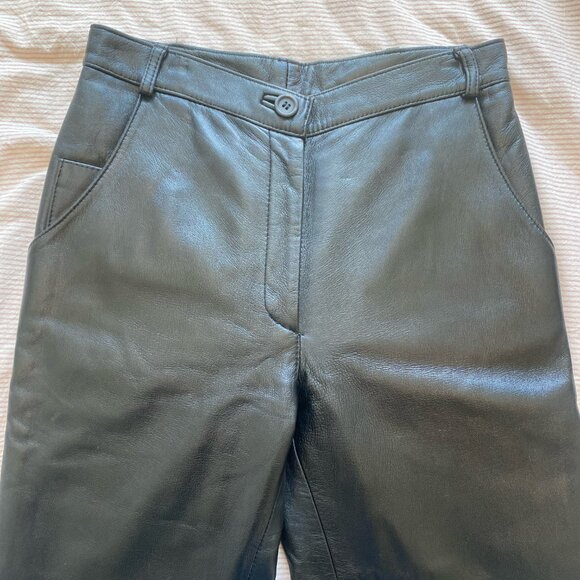 Vintage Bod & Christensen Leather Pants Size 8 - Picture 2 of 5
